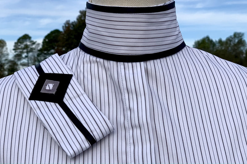 White Base w/ Black & Gray Stripes: 2 Collars - Size 36