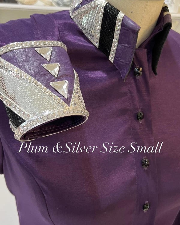 Holly Taylor Designs Purple & Silver Day Shirt - X-Small/Small