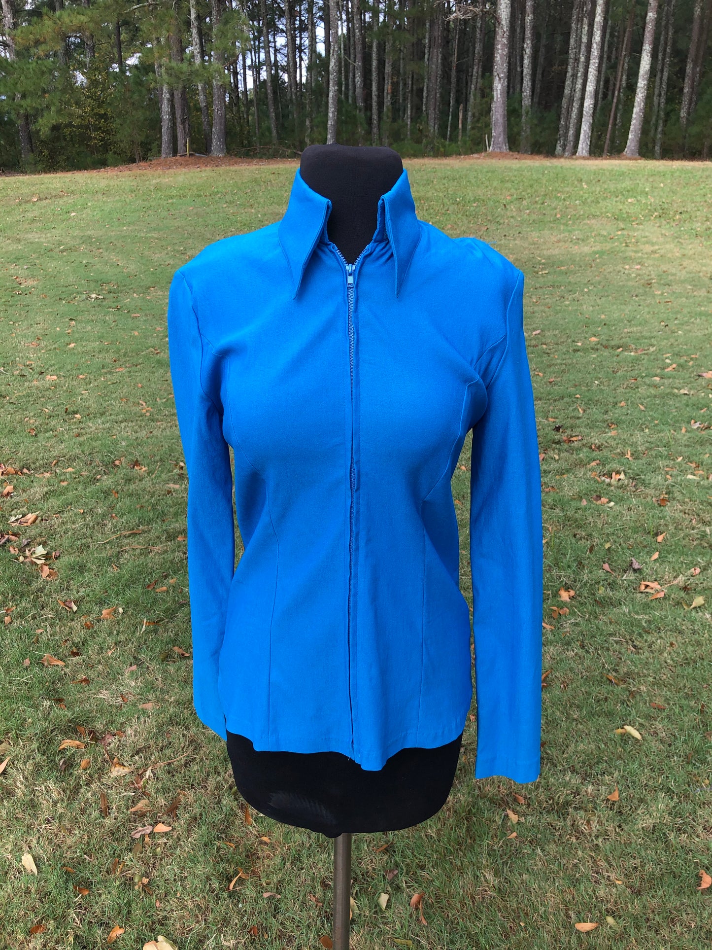 Teal Stretch Zip Up