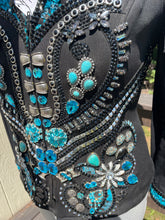 Load image into Gallery viewer, DDesigns Teal and Turquoise &amp; Silver Size 10 Vest Set - FINAL SALE
