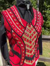 Load image into Gallery viewer, Jeans Custom Show Fashions Red &amp; Gold Vest - X-Large - FINAL SALE
