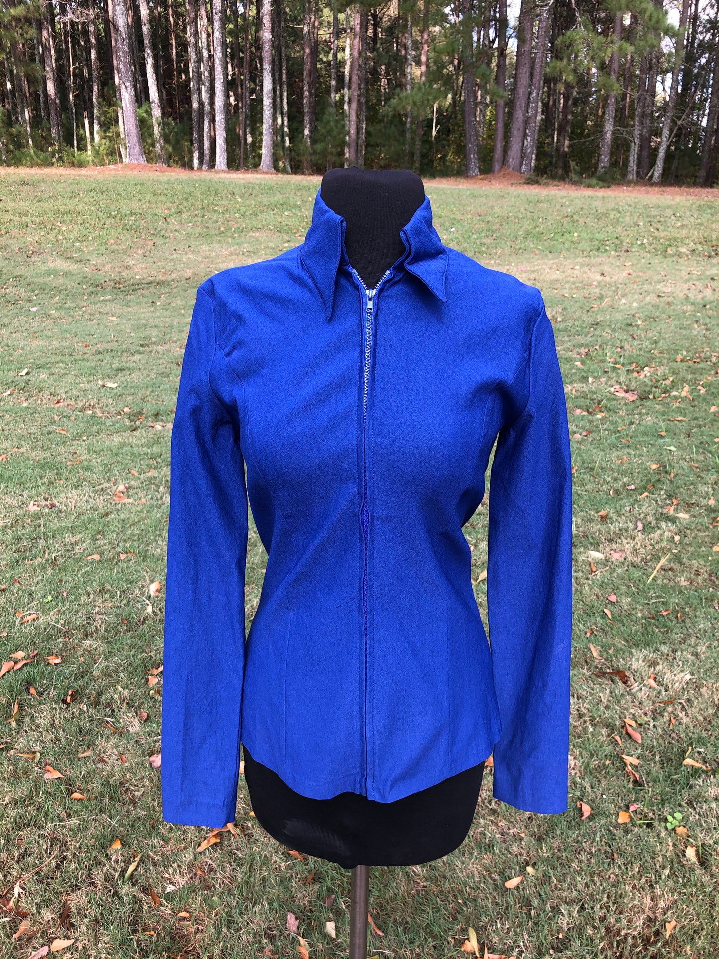 Royal Blue Stretch Zip Up - FINAL SALE