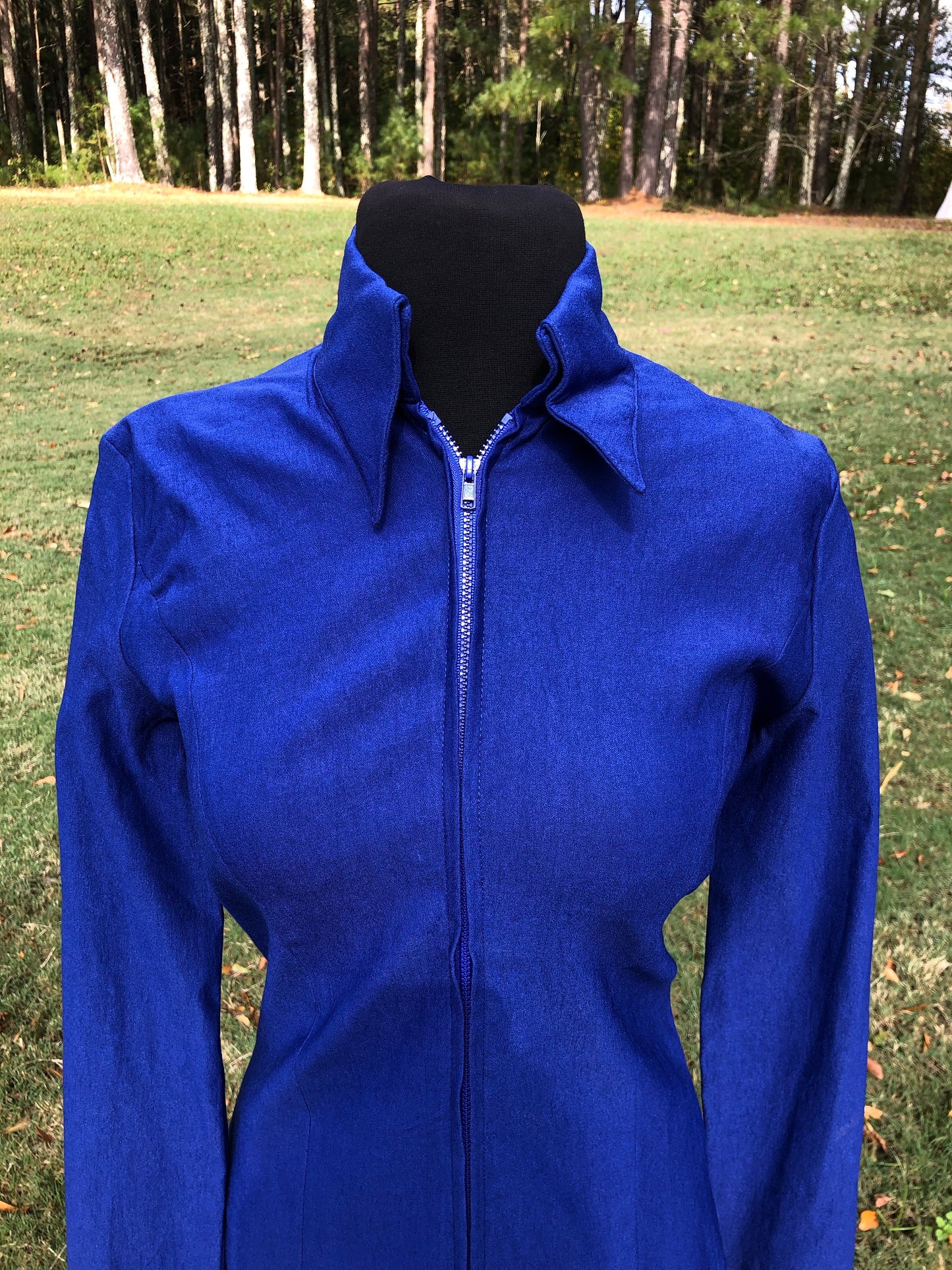 Royal Blue Stretch Zip Up - FINAL SALE