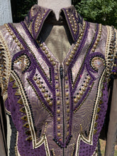 Load image into Gallery viewer, On Pattern Designs Purple &amp; Gold Day Shirt &amp; Vest

