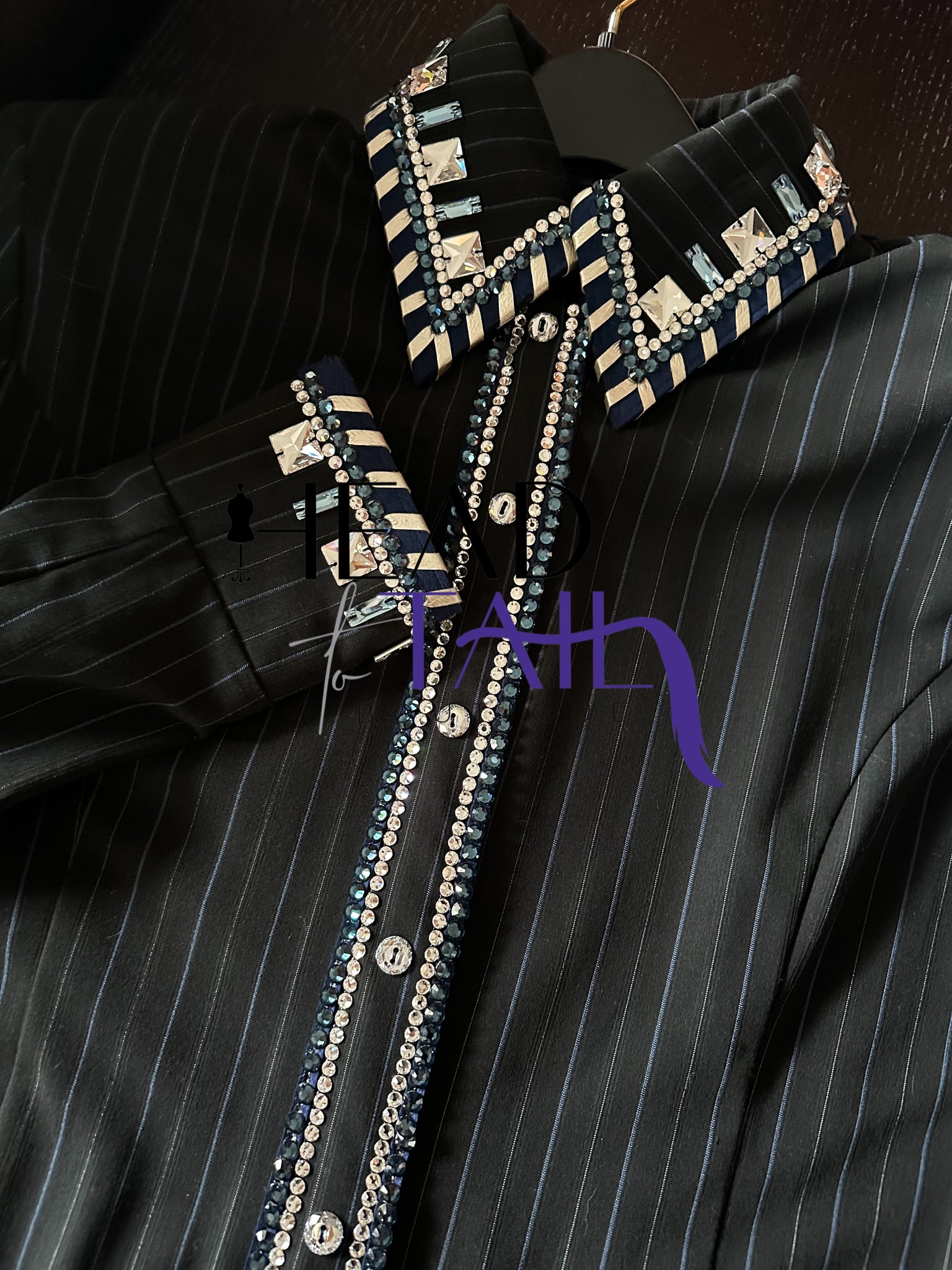 Shirt - to Blue Kevin Head 16 Tail Garcia Day Pinstripe with Originals Black – Boutique Size