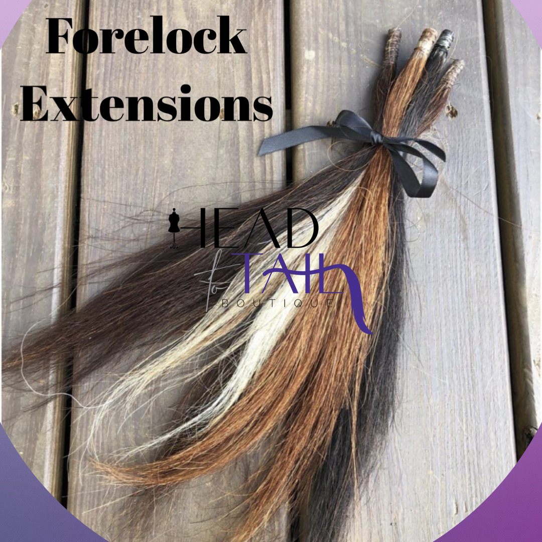 Back Forelock Forelock Extensions - Check out our NEW Pull Through option! – Head to ...