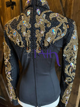 Load image into Gallery viewer, KLS Designs Black &amp; Gold Horsemanship Shirt - XS/Small - FINAL SALE
