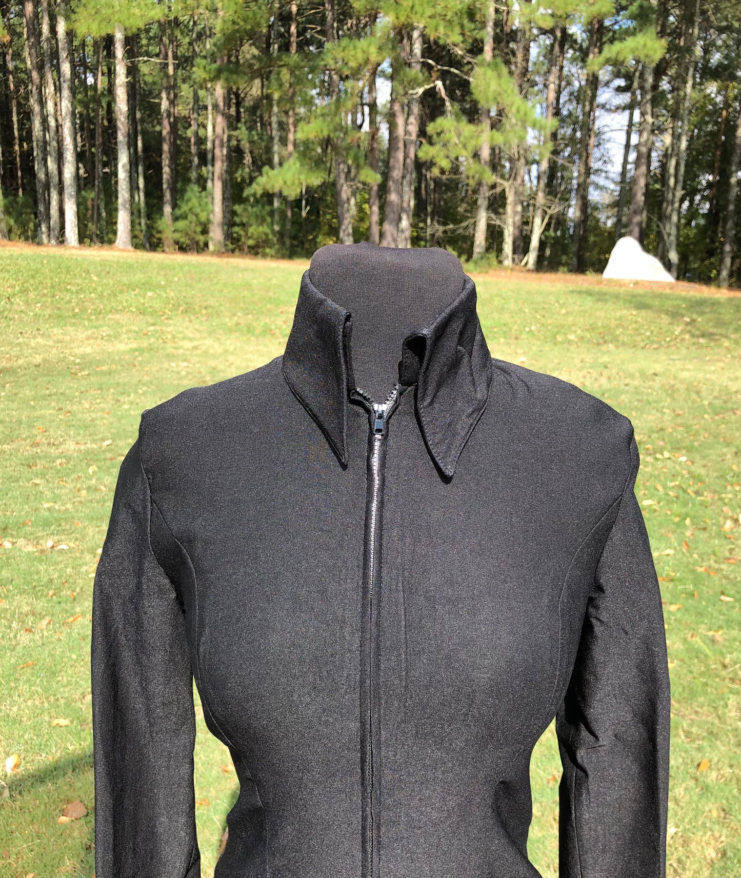 Black Stretch Zip Up - FINAL SALE