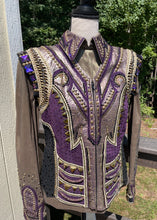Load image into Gallery viewer, On Pattern Designs Purple &amp; Gold Day Shirt &amp; Vest
